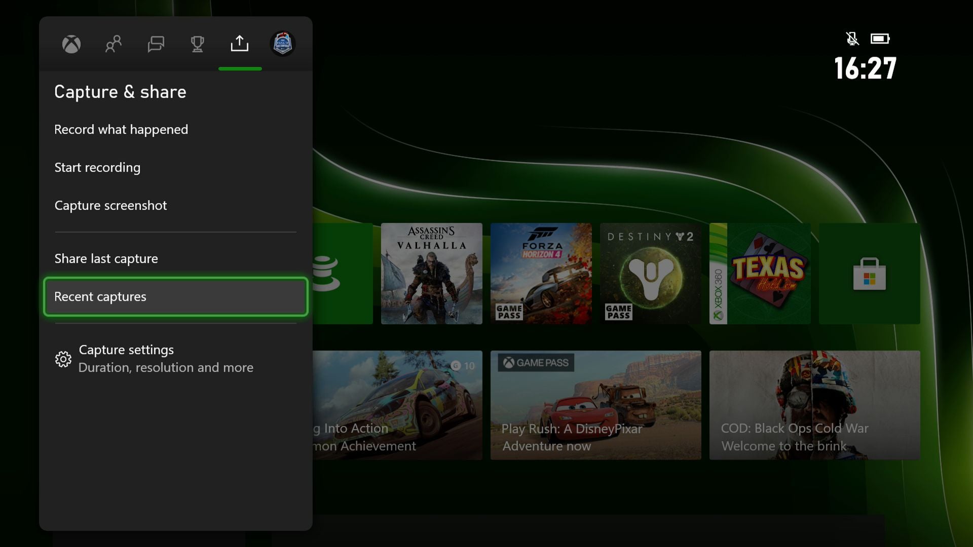 Xbox Series capture settings How to capture and where to find